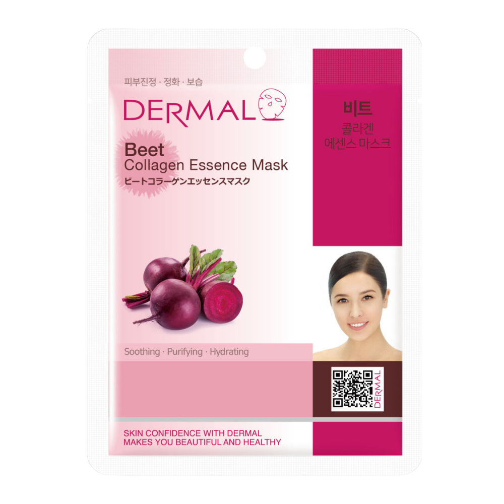 

Маска тканевая Dermal Essence Mask с экстрактом свеклы и коллагеном, 23 мл