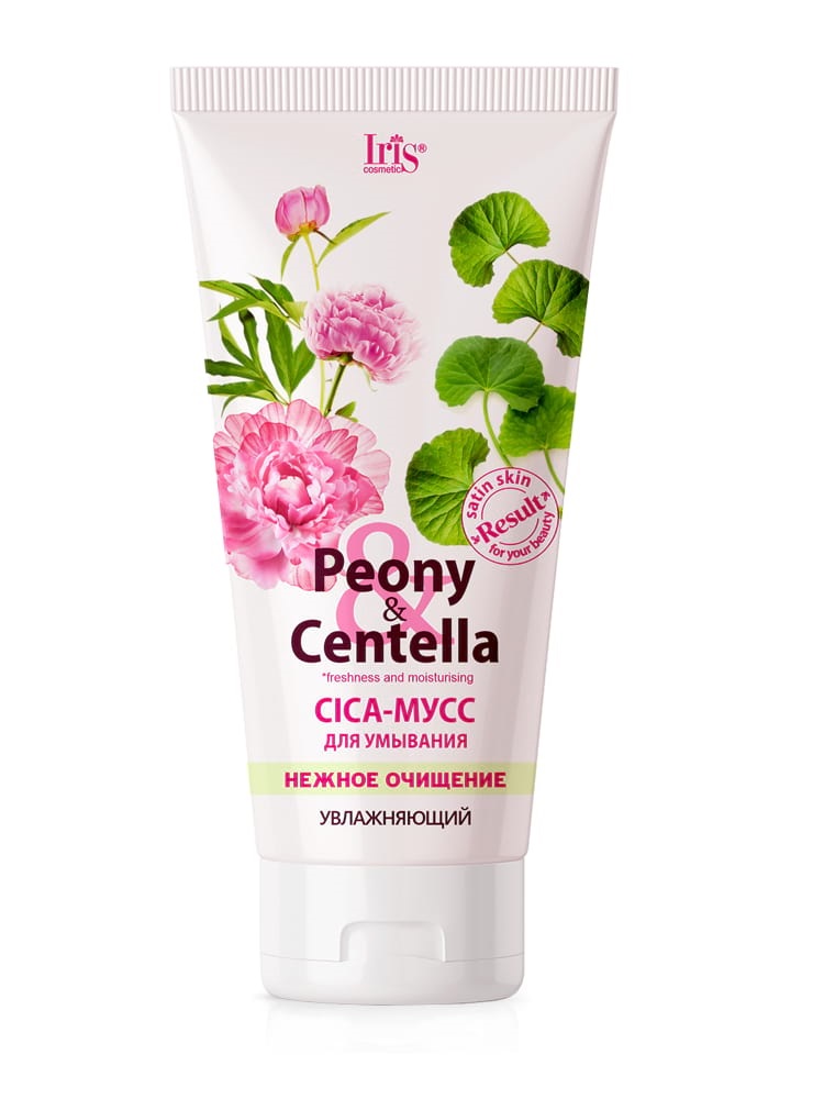 Iris Cosmetic | CICA-мусс для умывания Iris Cosmetic нежное очищение Peony & Centella, 170 мл