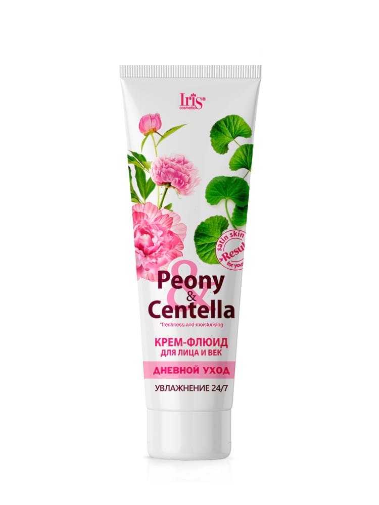 Iris Cosmetic | Крем-флюид для лица и век Iris Cosmetic Peony & Centella, 100 мл