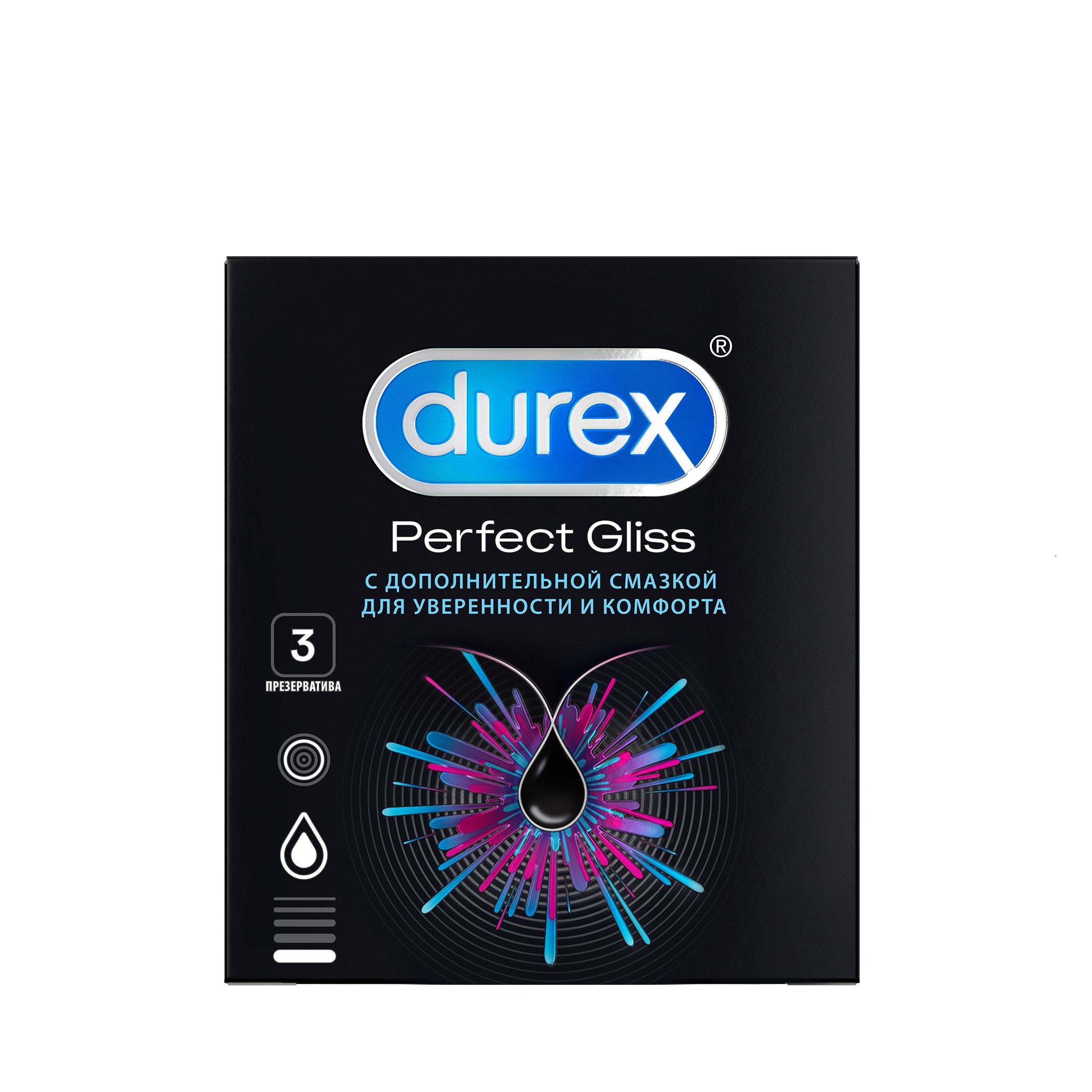 Durex | Презервативы Durex Perfect Gliss, 3 шт