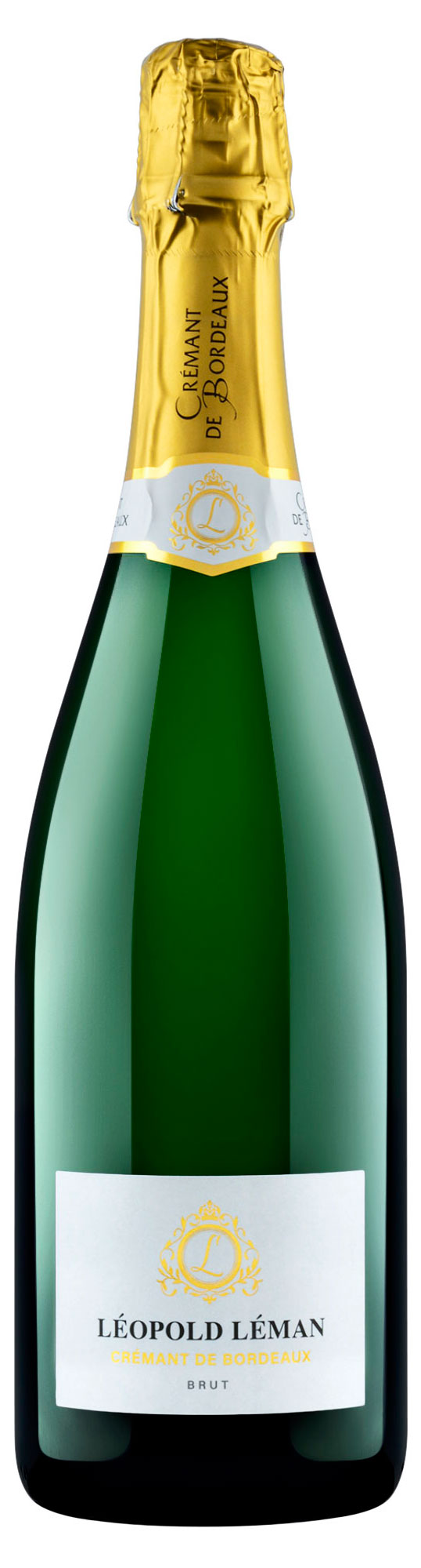 Игристое вино Leopold Leman Cremant de Bordeaux белое брют Франция, 0,75 л