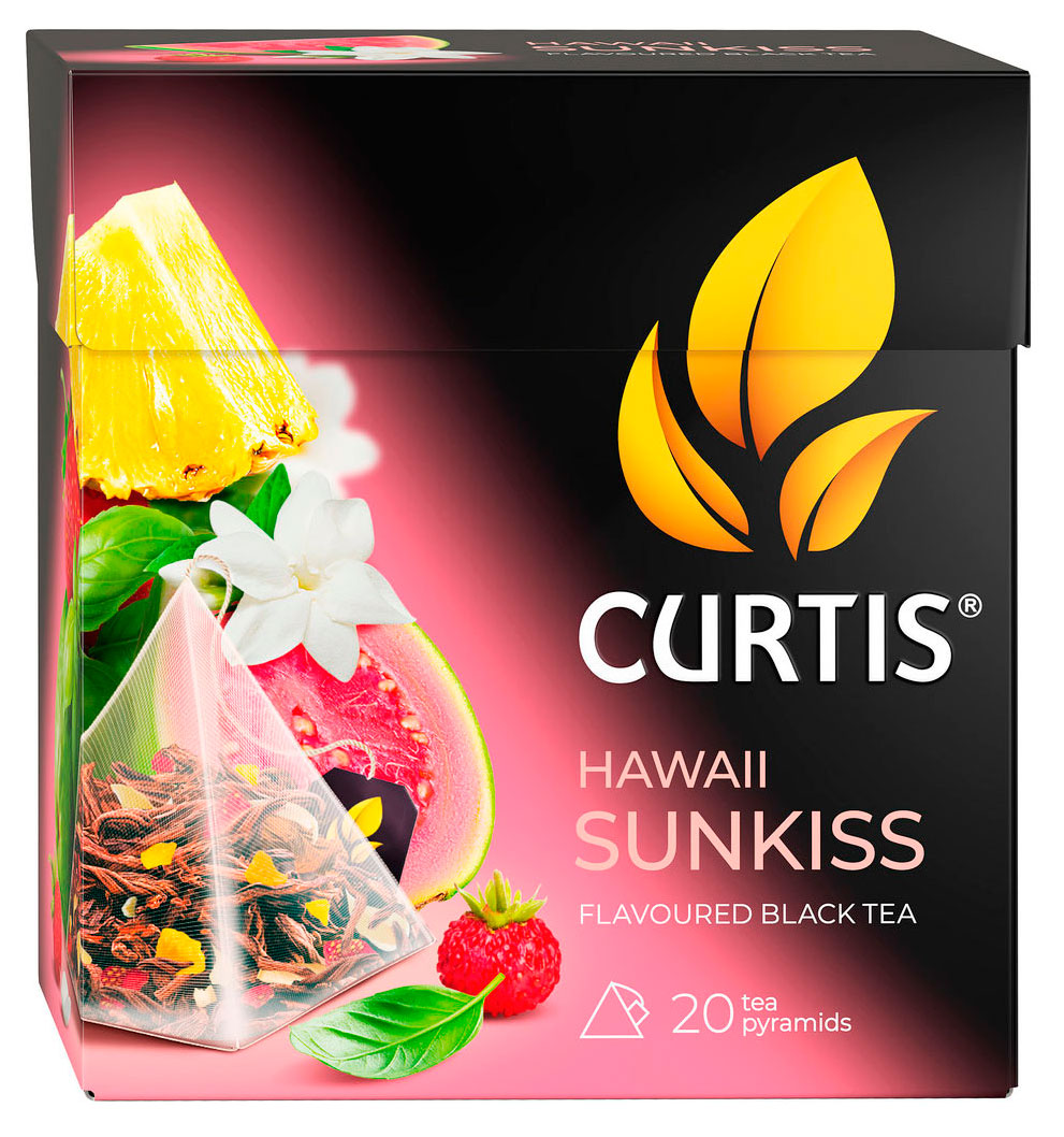 CURTIS | Чай черный CURTIS Hawaii Sunkiss с тропическим ароматом в пирамидках, 20х1,7 г