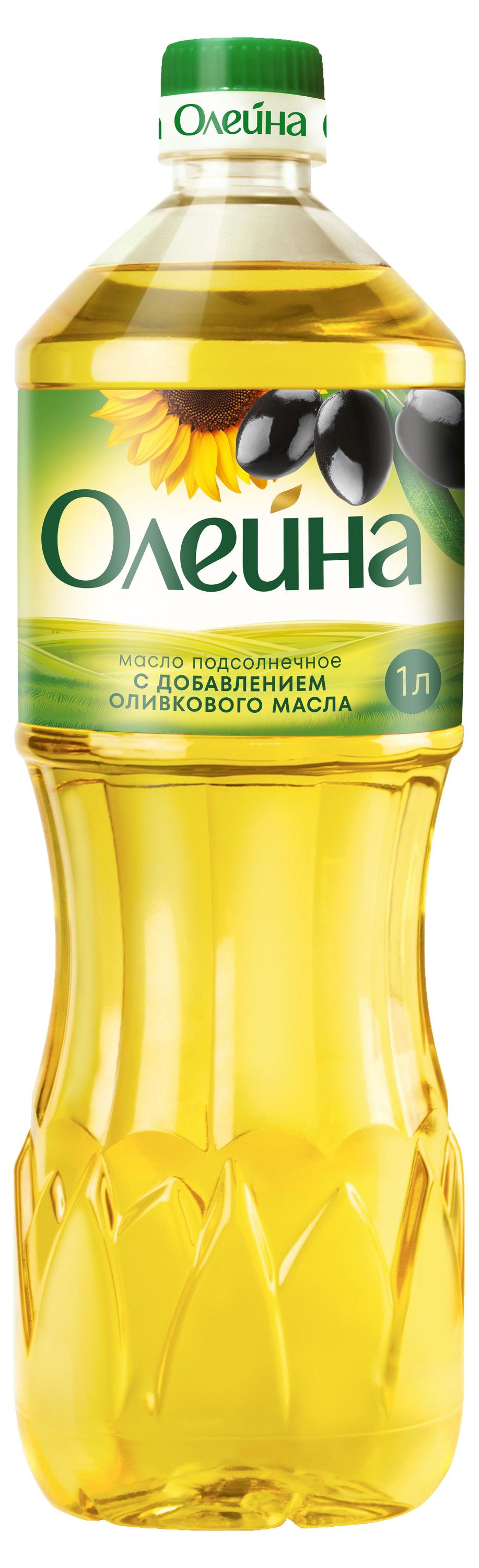 Масло подсолнечное «Олейна» с добавлением оливкового масла, 1 л