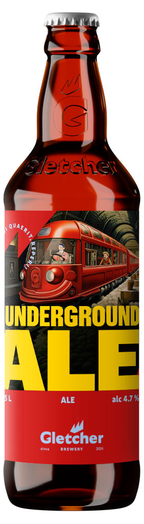 Пиво Gletcher Underground Ale светлое фильтрованное, 500 мл