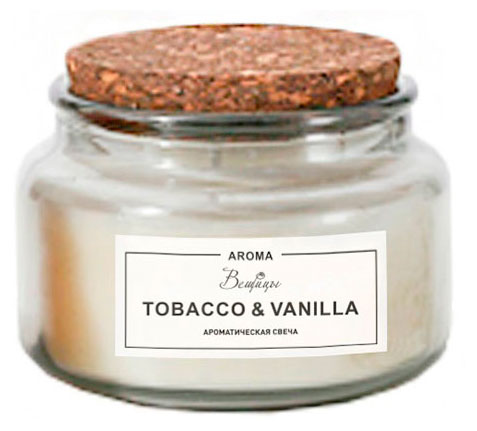 

Свеча ароматическая Вещицы Tobacco & Vanilla, В65 мм