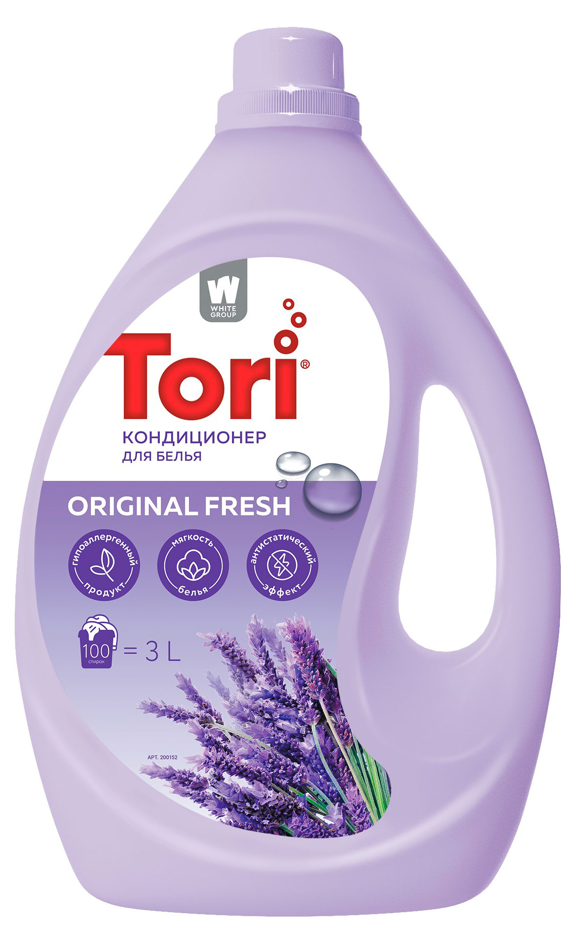 

Кондиционер для белья Tori Fresh, 3 л (100 стирок)