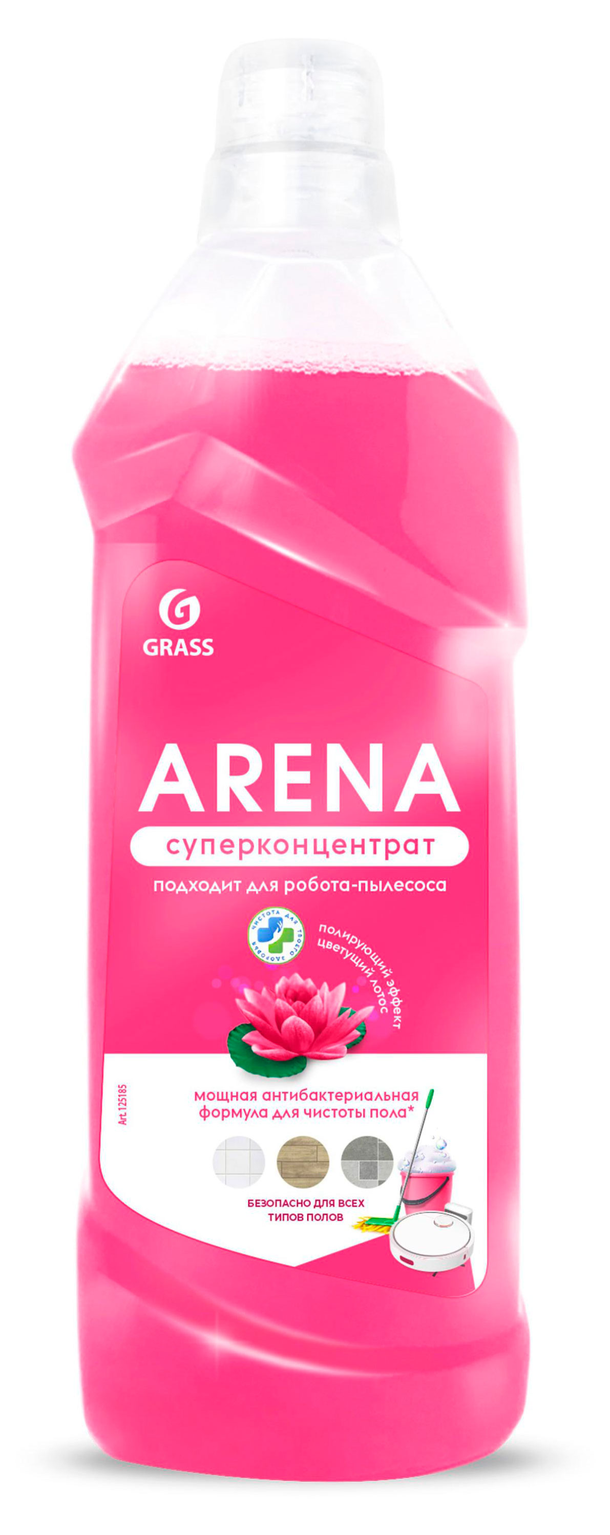 Средство для пола Grass Arena Цветущий лотос с полирующим эффектом для пола, 1 л