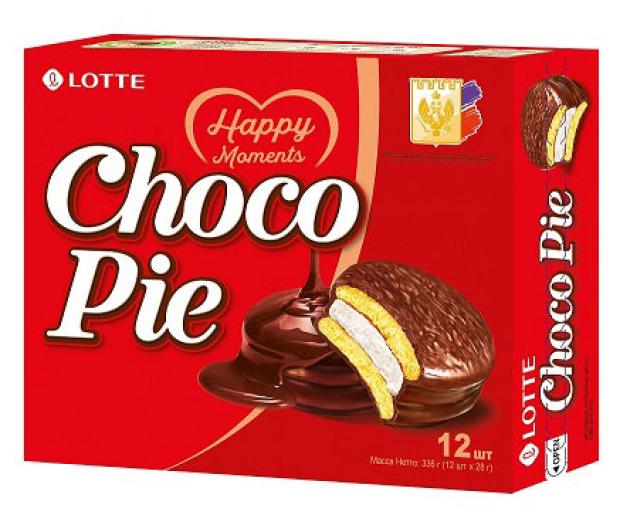 Lotte | Печенье Lotte ChocoPie в глазури, 336 г