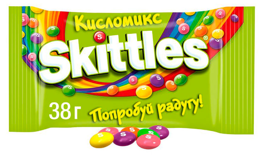 

Драже Skittles Кисломикс в разноцветной сахарной глазури, 38 г