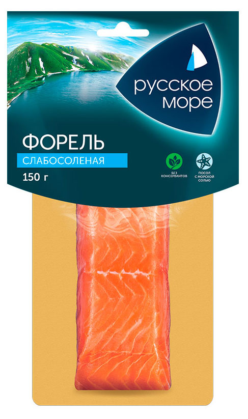 Форель слабосоленая «Русское море» филе-кусок, 150 г