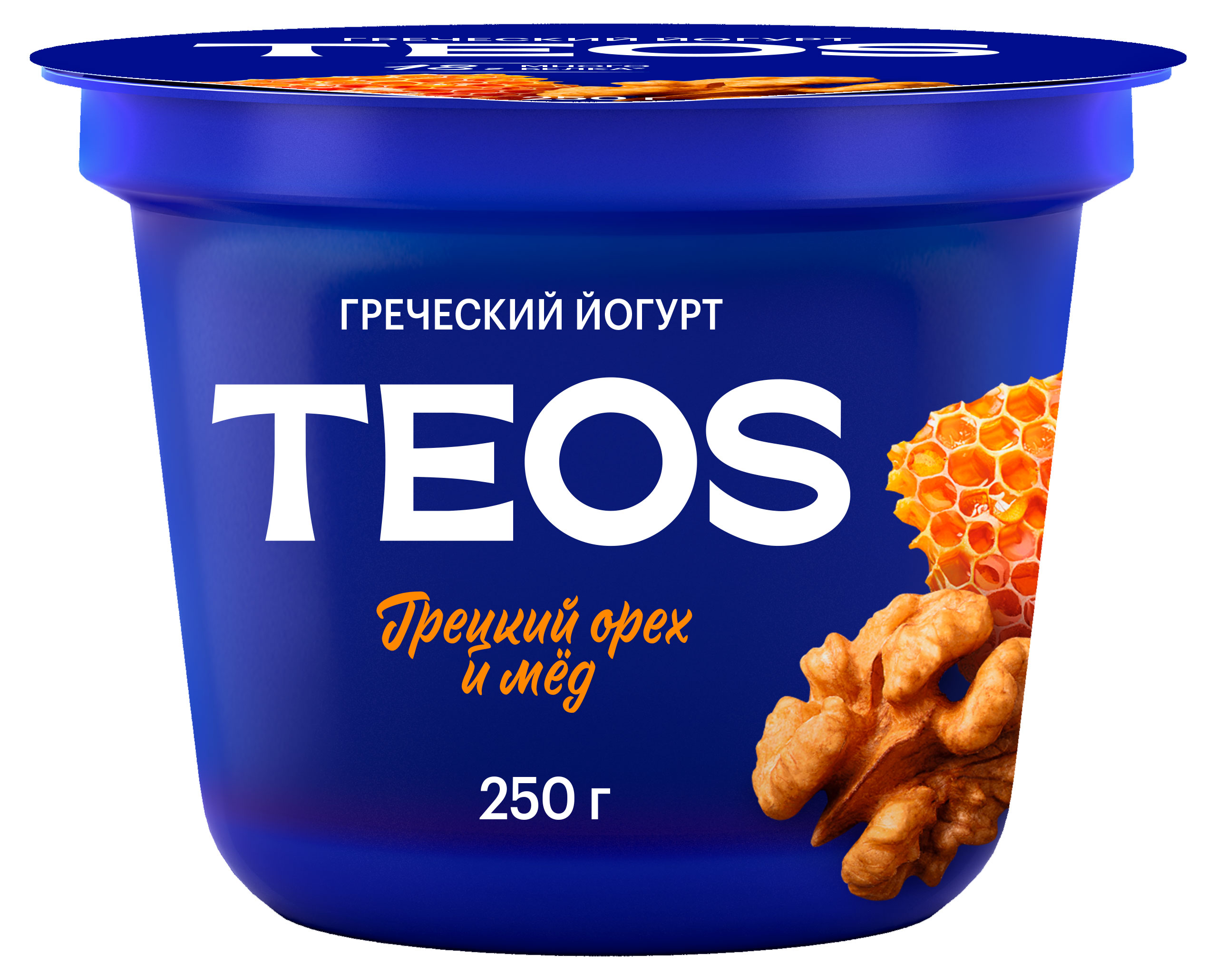 

Йогурт TEOS Греческий Грецкий орех-мед 2% БЗМЖ, 250 г