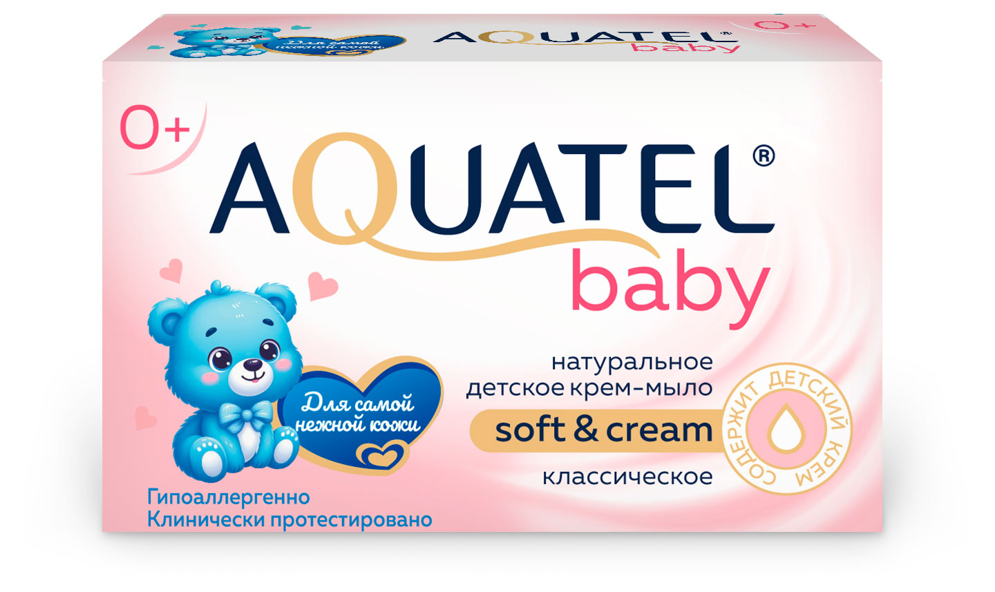 

Твердое крем-мыло детское Aquatel BABY Классическое 0+, 90 г