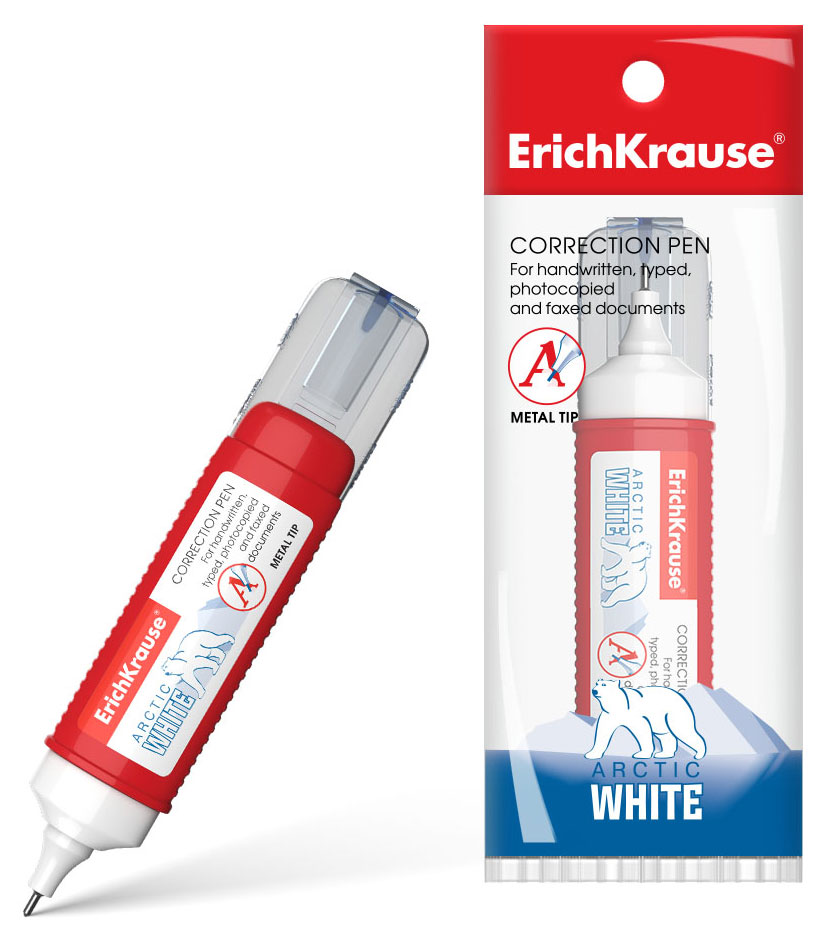 

Ручка корректирующая ErichKrause Arctic white, 12 мл