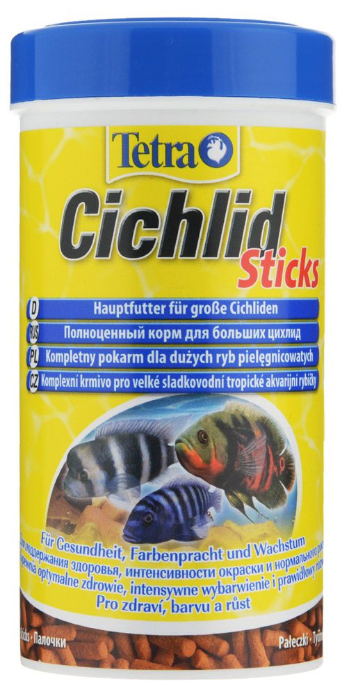 Корм для больших цихлид Tetra Cichlid Sticks палочки, 250 мл