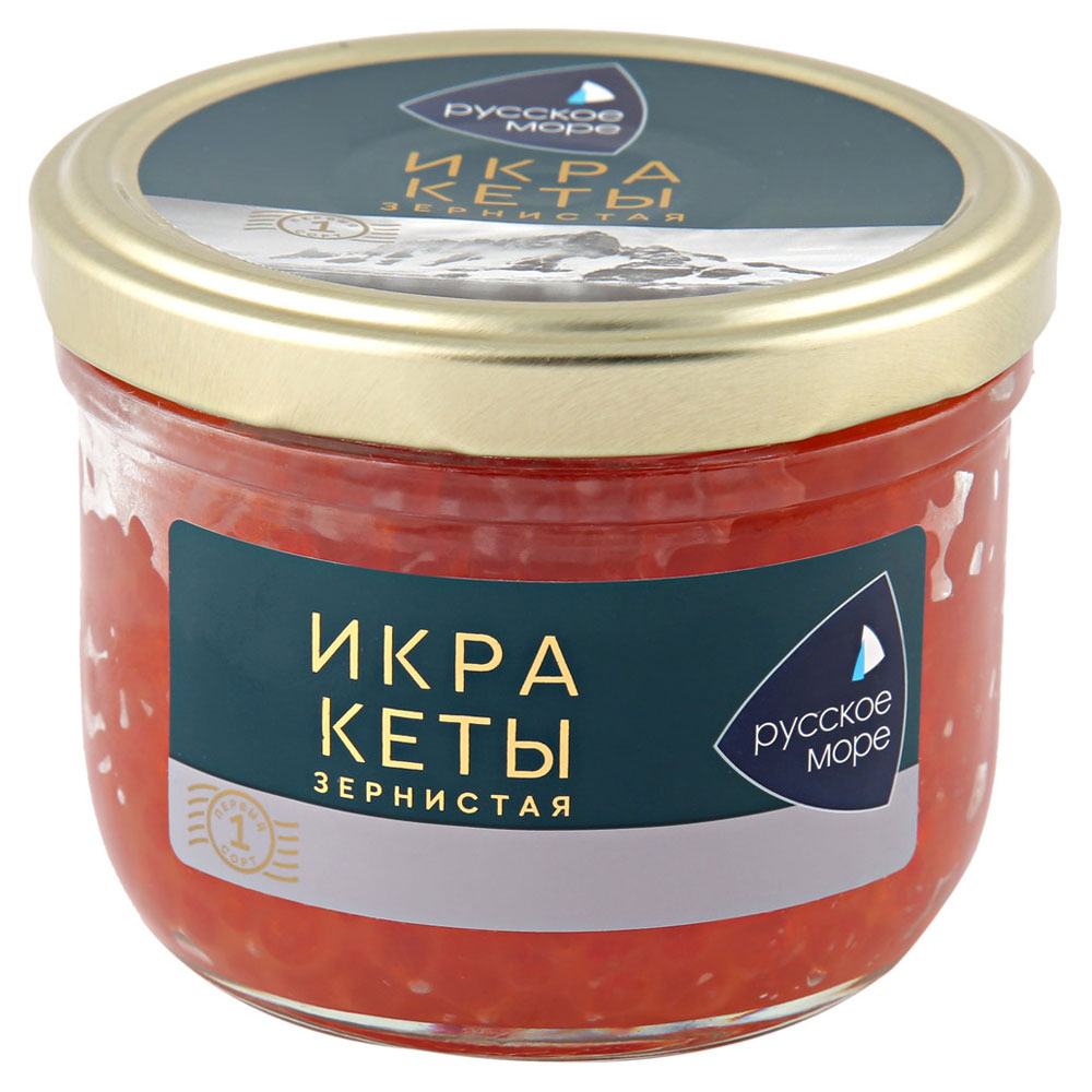 Икра кеты «Русское море» зернистая, 210 г