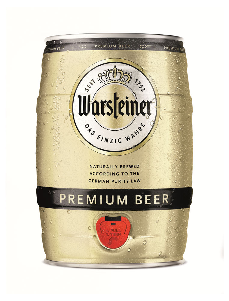 Warsteiner | Пиво Warsteiner Premium beer светлое фильтрованное 4,8%, 5 л