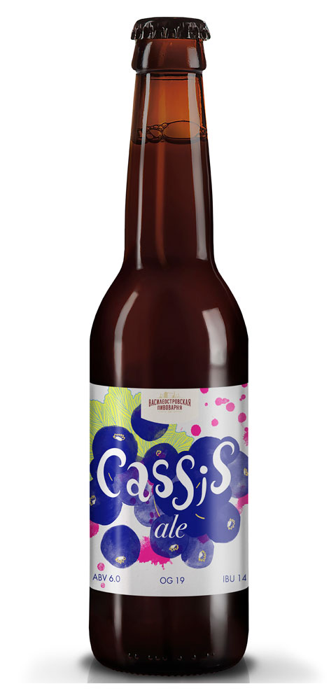 Cassis Ale | Пивной напиток Cassis Ale Специальный №6 светлый нефильтрованный 6%, 330 мл