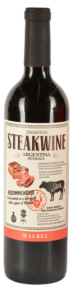 Вино Steakwine Malbec красное полусухое Аргентина, 0,75 л