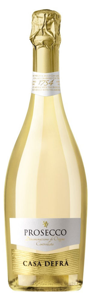 Игристое вино Casa Defra Prosecco белое брют Италия, 0,75 л