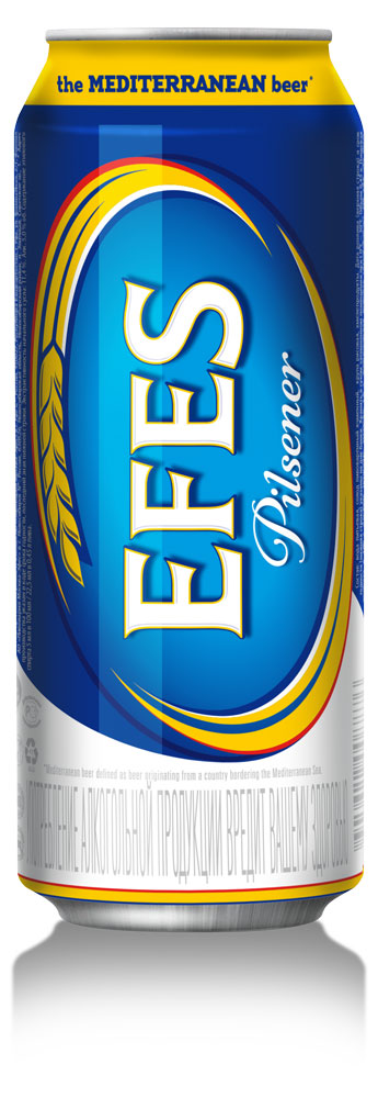 Пиво Efes Pilsner светлое фильтрованное 5%, 450 мл