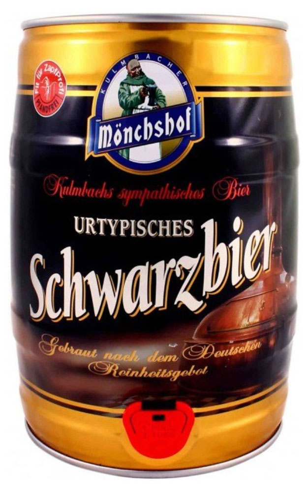 Пиво Monchshof Schwarzbier темное фильтрованное 4,9%, 5 л