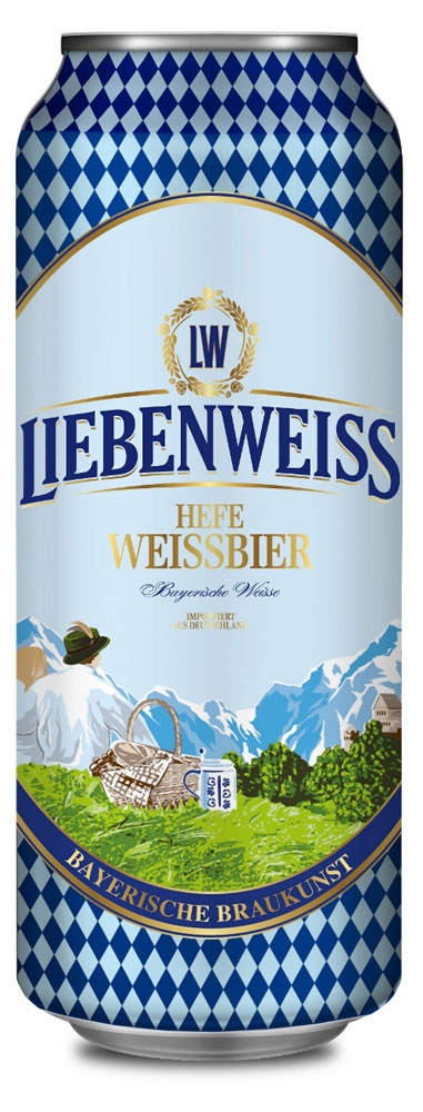 Пиво Liebenweiss Hefe-Weissbier светлое нефильтрованное 5,1%, 500 мл