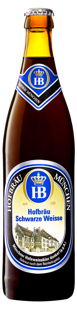 Hofbrau | Пиво Hofbrau Schwarze Weisse пшеничное темное нефильтрованное 5,1%, 500 мл