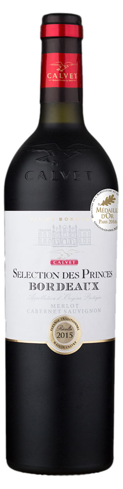 Calvet | Вино Calvet Selection des Princes MERLOT CABERNET SAUVIGNON красное сухое Франция, 0,75 л