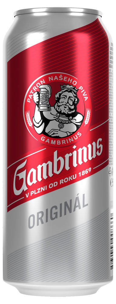 Gambrinus | Пиво Gambrinus Original светлое фильтрованное 4,3%, 500 мл