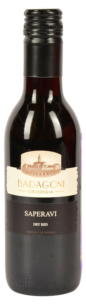 Вино Badagoni Georgia Saperavi красное сухое Грузия, 0,187 л