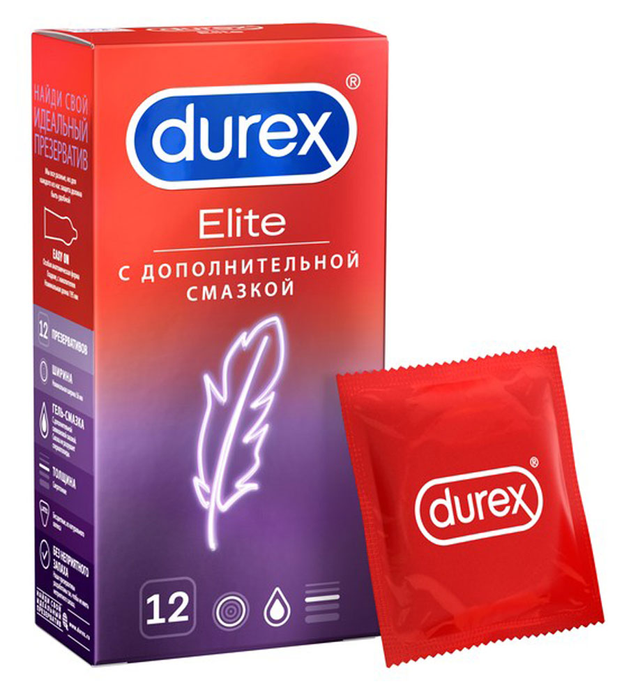 Презервативы Durex Elite сверхтонкие, 12 шт