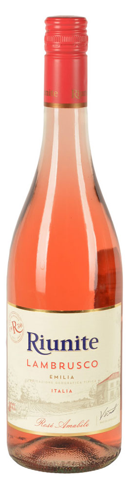 Игристое вино Riunite Lambrusco Rose розовое полусладкое Италия, 0,75 л