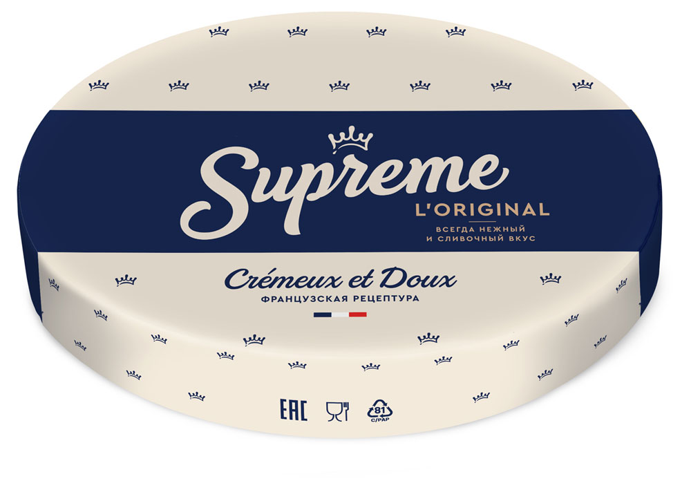 

Сыр мягкий Supreme с белой плесенью 60% БЗМЖ, вес