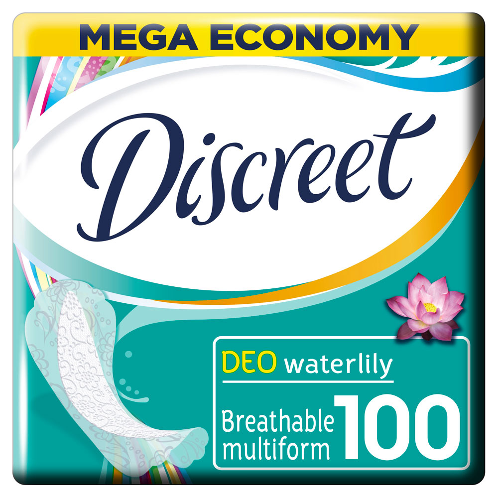 Discreet | Прокладки ежедневные Discreet Deo Water Lily Multiform, 100 шт