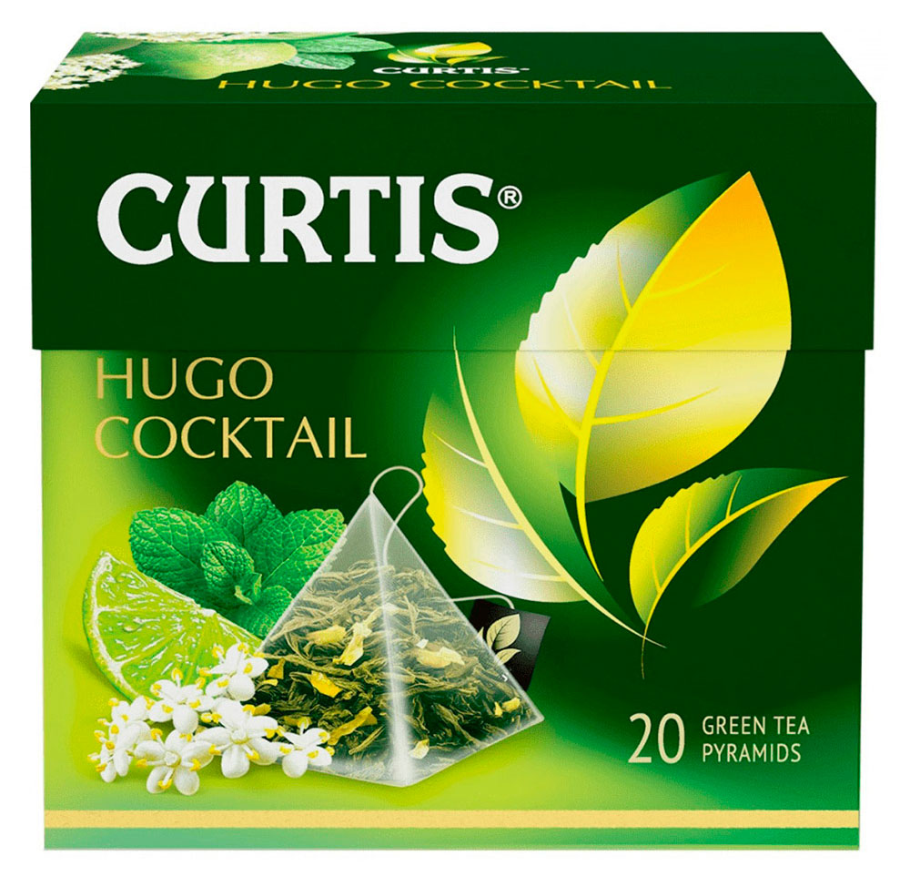 CURTIS | Чай зеленый Curtis Hugo Coctail в пирамидках, 20х2 г