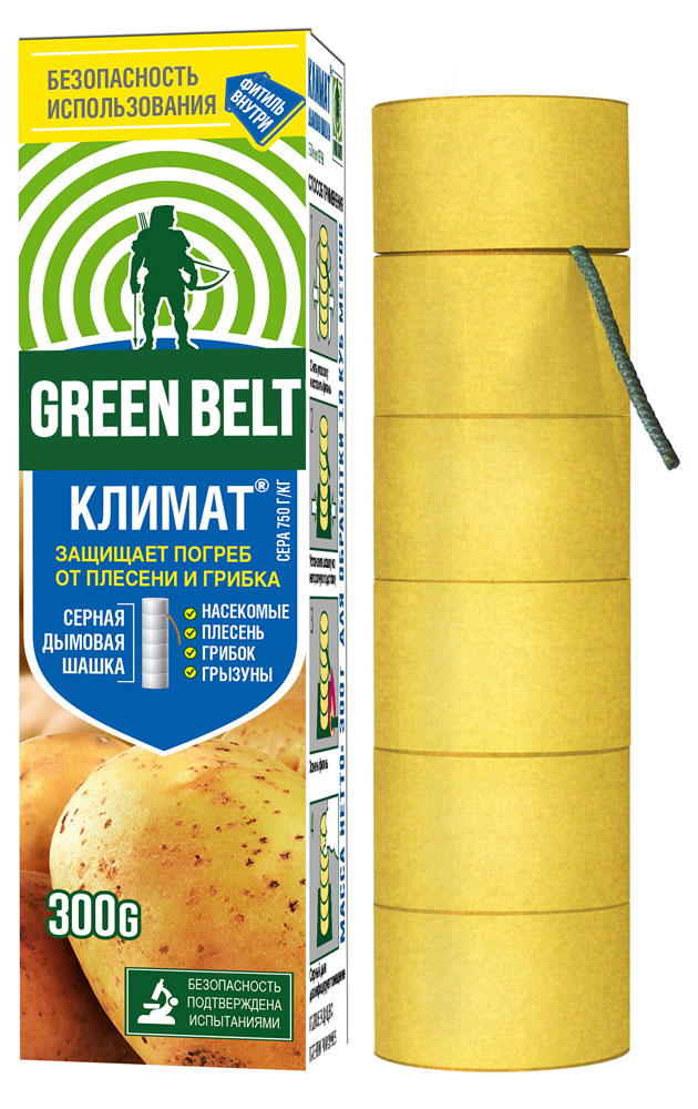 GREEN BELT | Серная дымовая шашка GREEN BELT Климат, 300 г