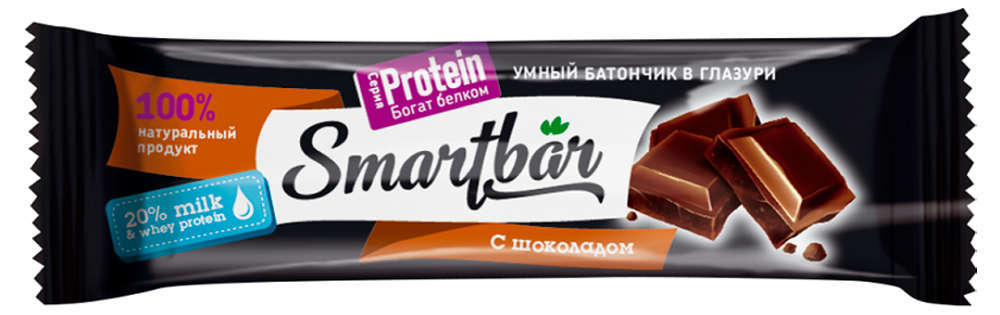 Батончик Smartbar Умный в глазури с шоколадом, 40 г