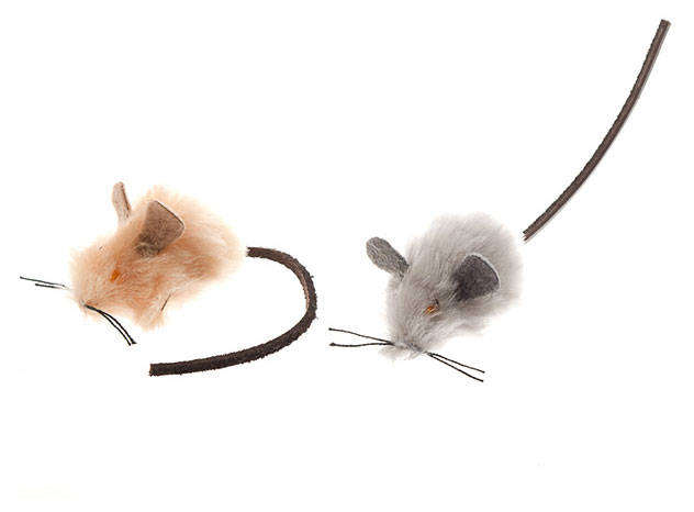 Игрушка для кошек «Зооник» мышь меховая, 4,5 см