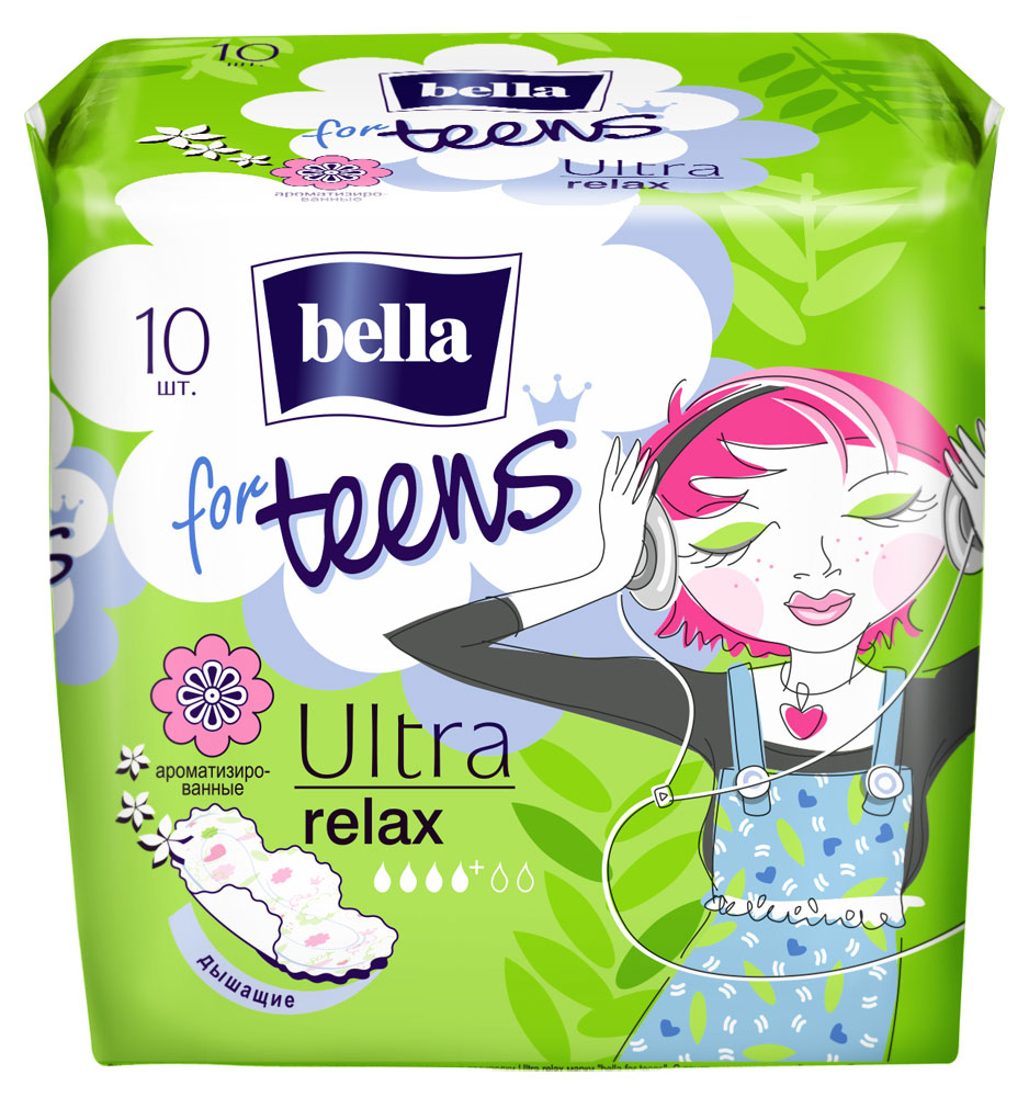 

Прокладки гигиенические Bella for Teens Relax дышащие, 10 шт