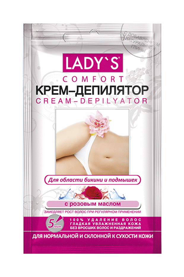 

Крем-депилятор Lady's с розовым маслом, 30 мл