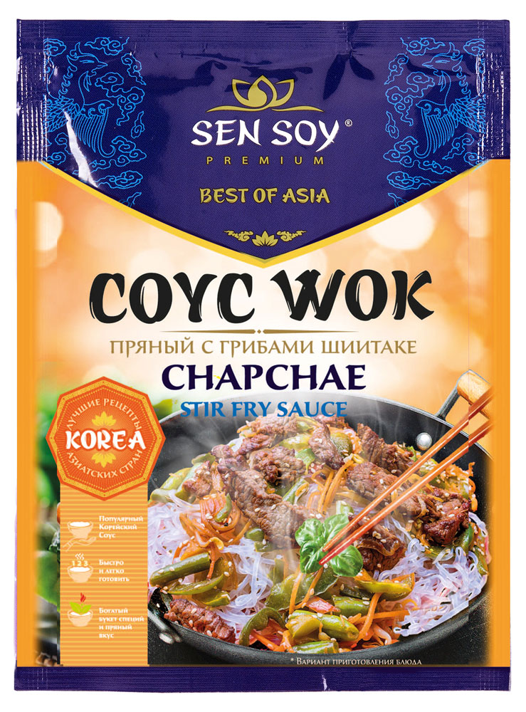 Sen Soy | Соус Sen Soy Premium Wok пряный с грибами шиитаке, 80 г