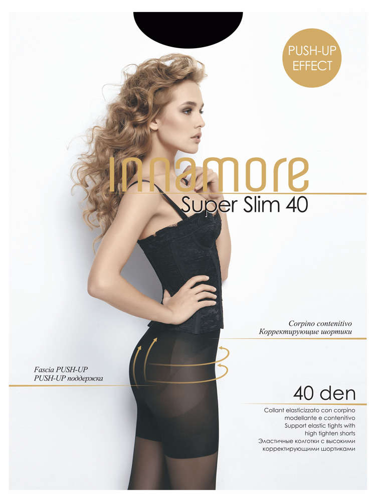 Колготки Innamore Super Slim 40 den nero, размер 2