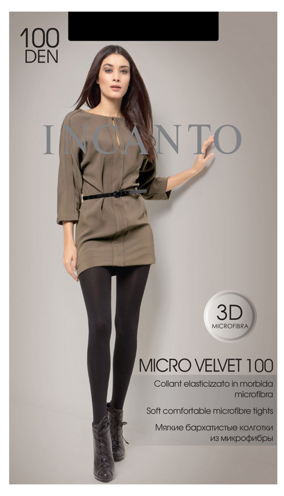 Колготки INCANTO Microvelvet 100 den nero, размер 2