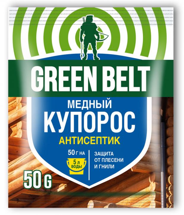 фото Фунгицид для обработки древесины green belt медный купорос, 50 г