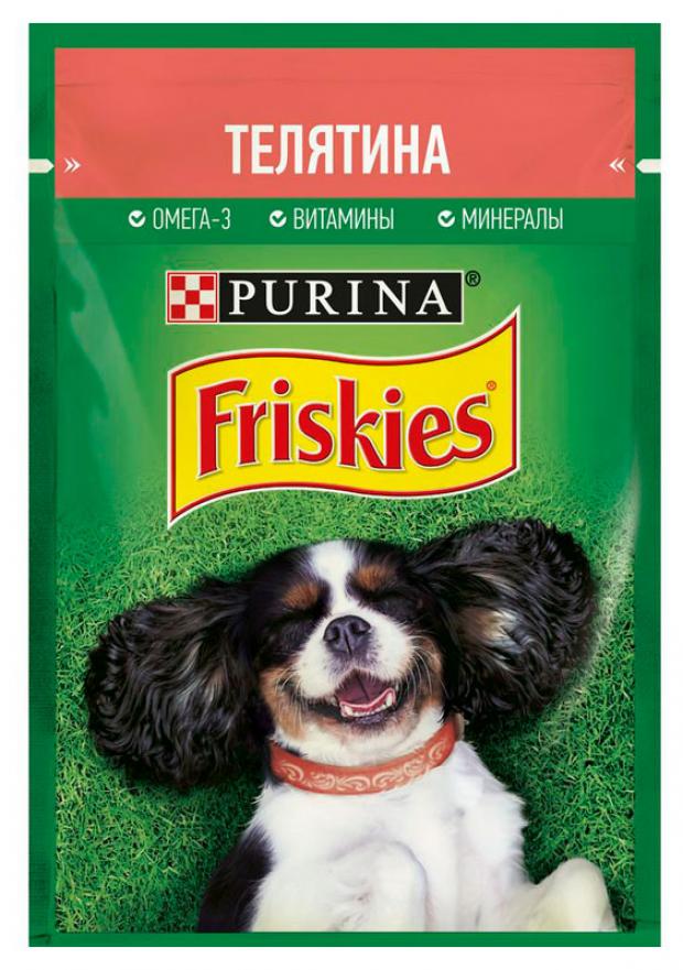 фото Корм для собак friskies кусочки с телятиной в подливе, 85 г