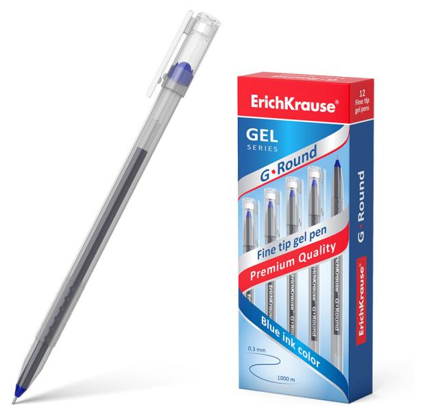 

Ручка гелевая ErichKrause G-Round Stick, синяя, 1 шт