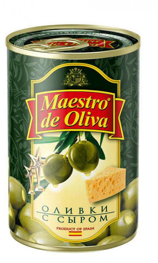 

Оливки зеленые Maestro de Oliva с сыром, 300 г