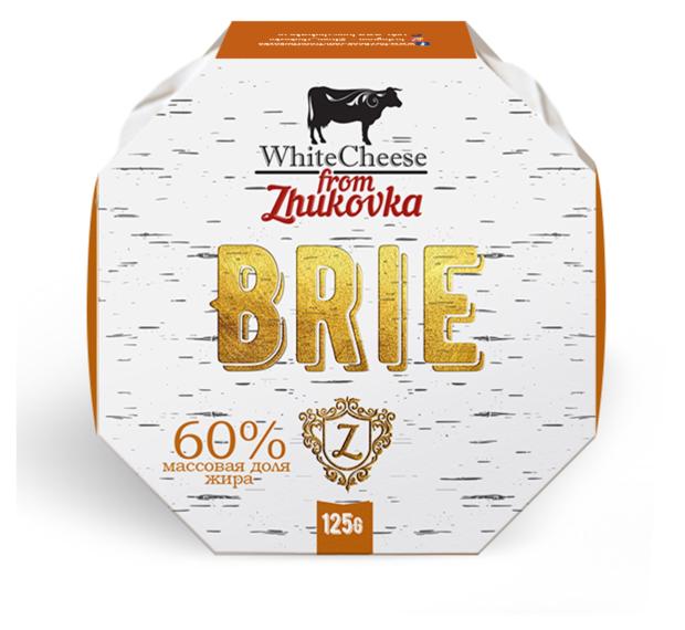 Сыр мягкий Бри с плесенью WhiteCheese from Zhukovka 60% БЗМЖ, 125 г