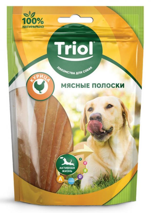 фото Лакомство для собак triol мясные полоски из курицы, 70 г