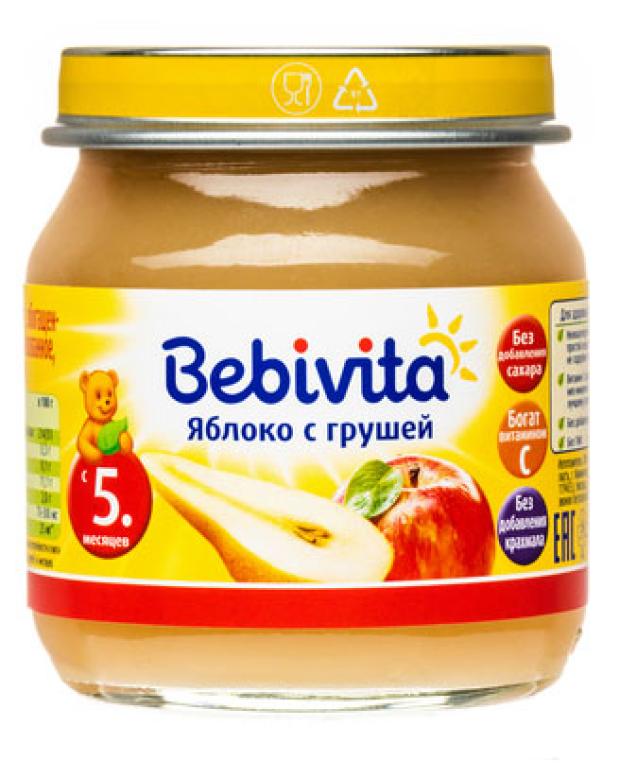 фото Пюре bebivita яблоко с грушей с 5 мес., 100 г